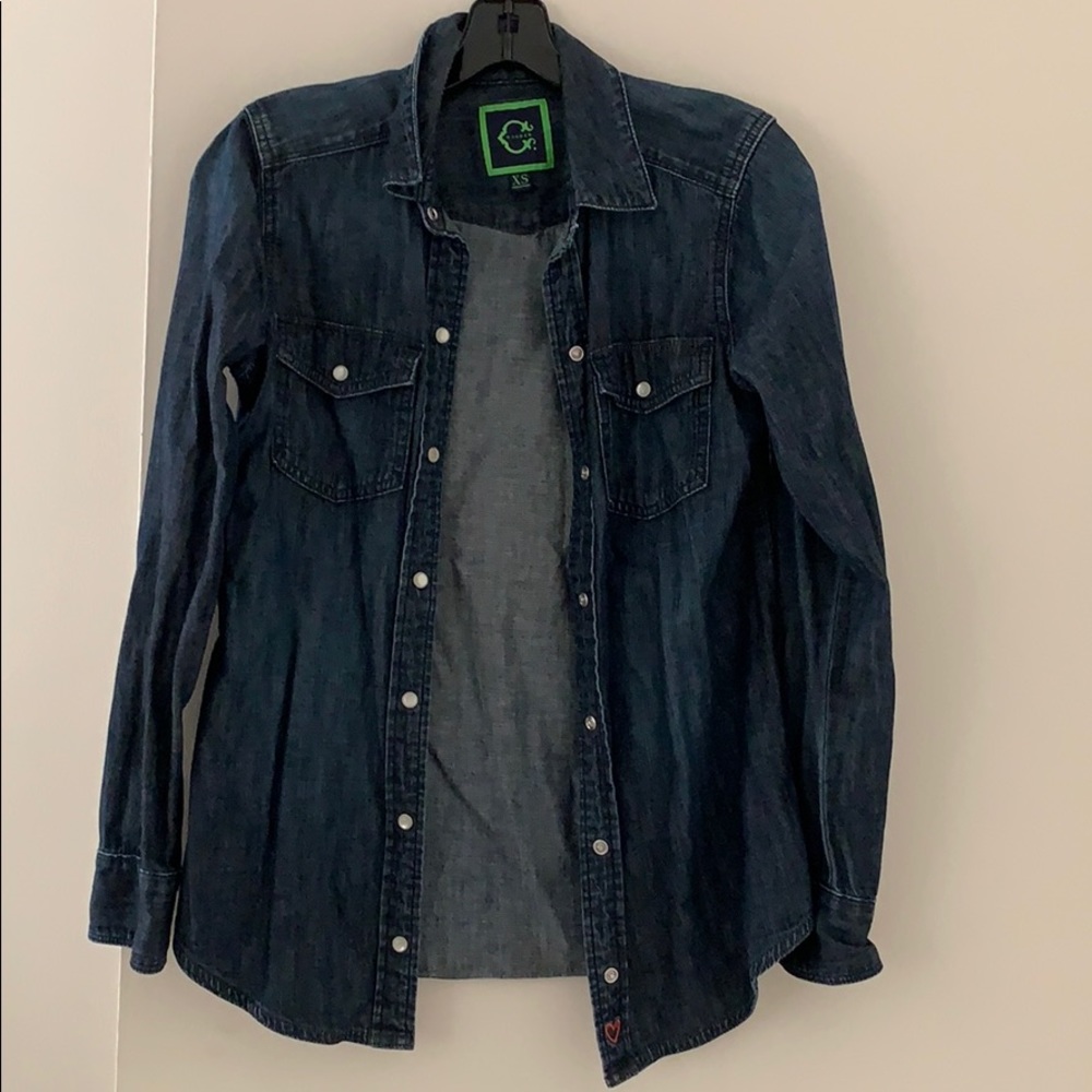 Jean snap button shirt
